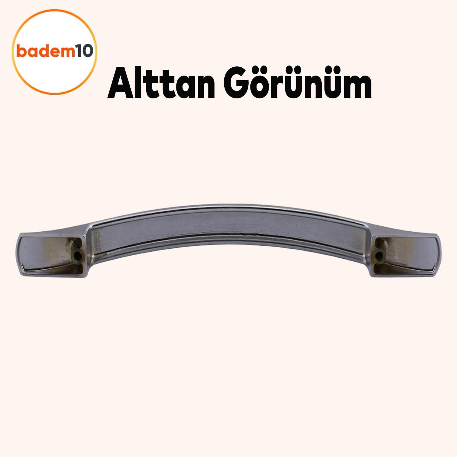 Badem10 Elif Ayder Mobilya Mutfak Dolabı Çekmece Dolap Kapak Kulpu Düz Metal Kulp Kulbu Kulpu 128 mm Krom