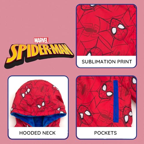 Marvel Spider-Man Zip Up Waterproof Rain Jacket Toddler to Little Kid Sizes (2T - 7)3