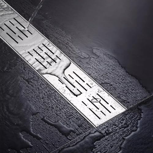 Kit de drenaje francés de 100 cm para canalón de lluvia subterráneo para patio, terraza y patio, solución eficiente de gestión del agua para espacios al aire libre