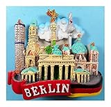  Magnet Souvenir Berlin 6,5 x 6 x 2 cm Kühlschrankmagnet Stadt Figur Deko GCG 0040 A