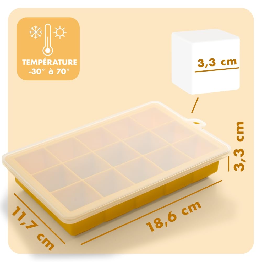 Set di 4 Stapo Ghiaccio Silicone con Coperchio, Stapi in Silicone