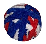 LOOP-A-LOT Chunky Chenille Red White Blue Yarn for Crocheting and Handknitting ~ Big Bulky Fluffy Soft Chunky Beginners Blanket Jumbo Wide Thick Yarn DIY Crafts Home Decor Costumes Each Skein 28 yards