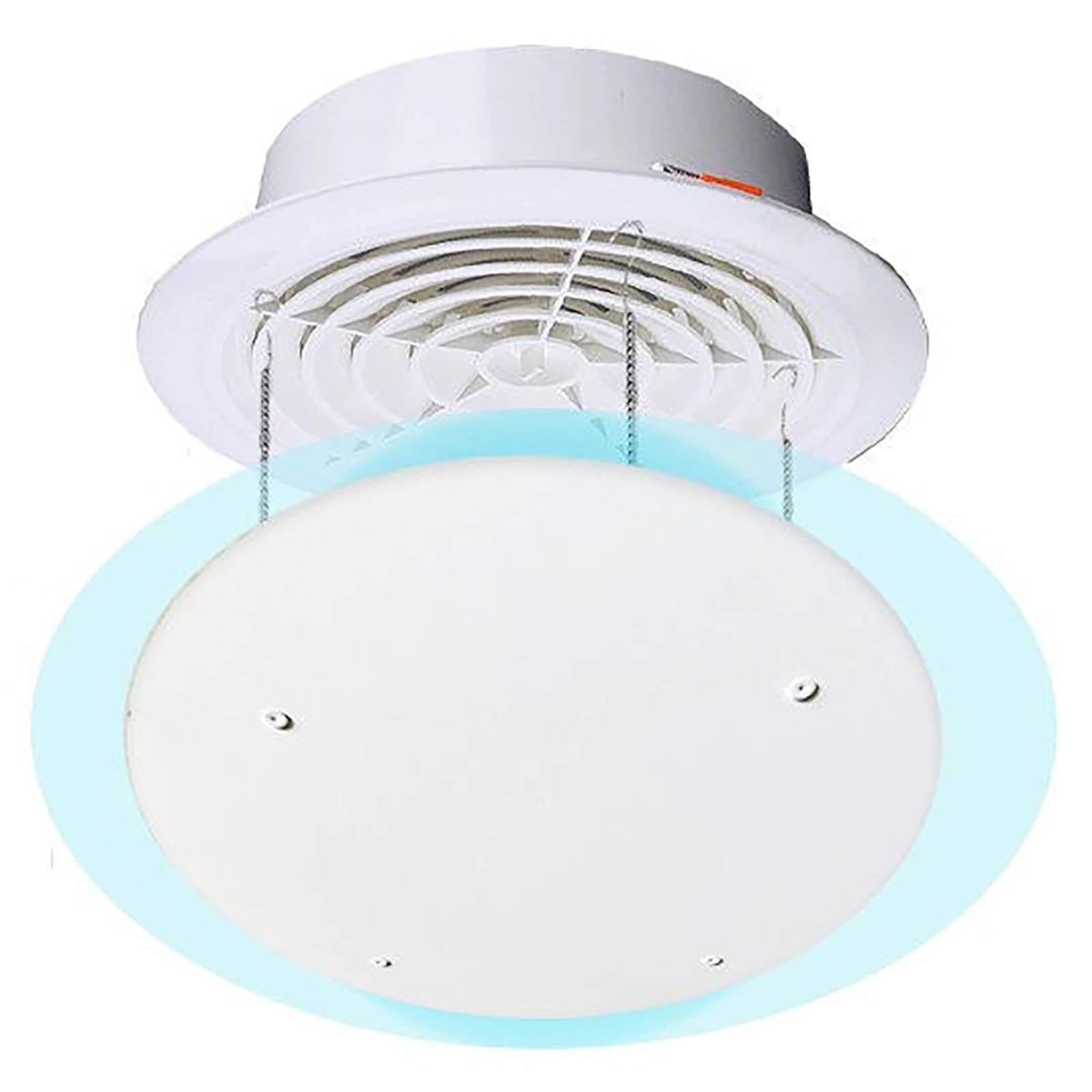Deflettore Condizionatore Rotondo per Bocchette per Aria Condizionata Centralizzata, Deflettori D'aria per Bocchette a Soffitto, Angolo e Distanza Regolabili, Bianco(45x45cm/18x18in)