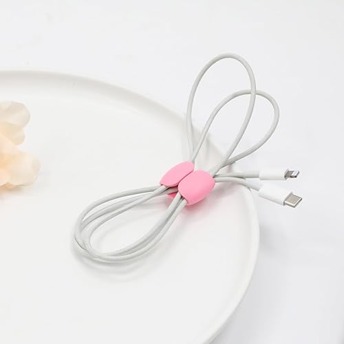 Miniatura 7 de Generic 20 clips de silicona multicolor para cables, envolturas reutilizables para viajes, escritorio y hogar