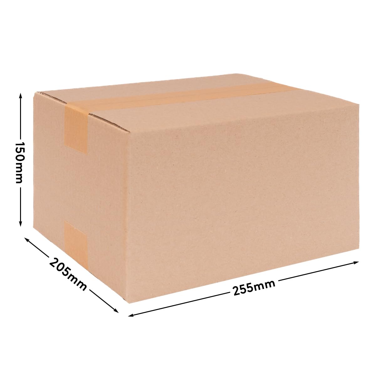 verpacking 100 Cartoni da imballaggio 25 x 20 x 14 cm marroni per spedizioni DHL - Scatole di cartone un'onda KK 26