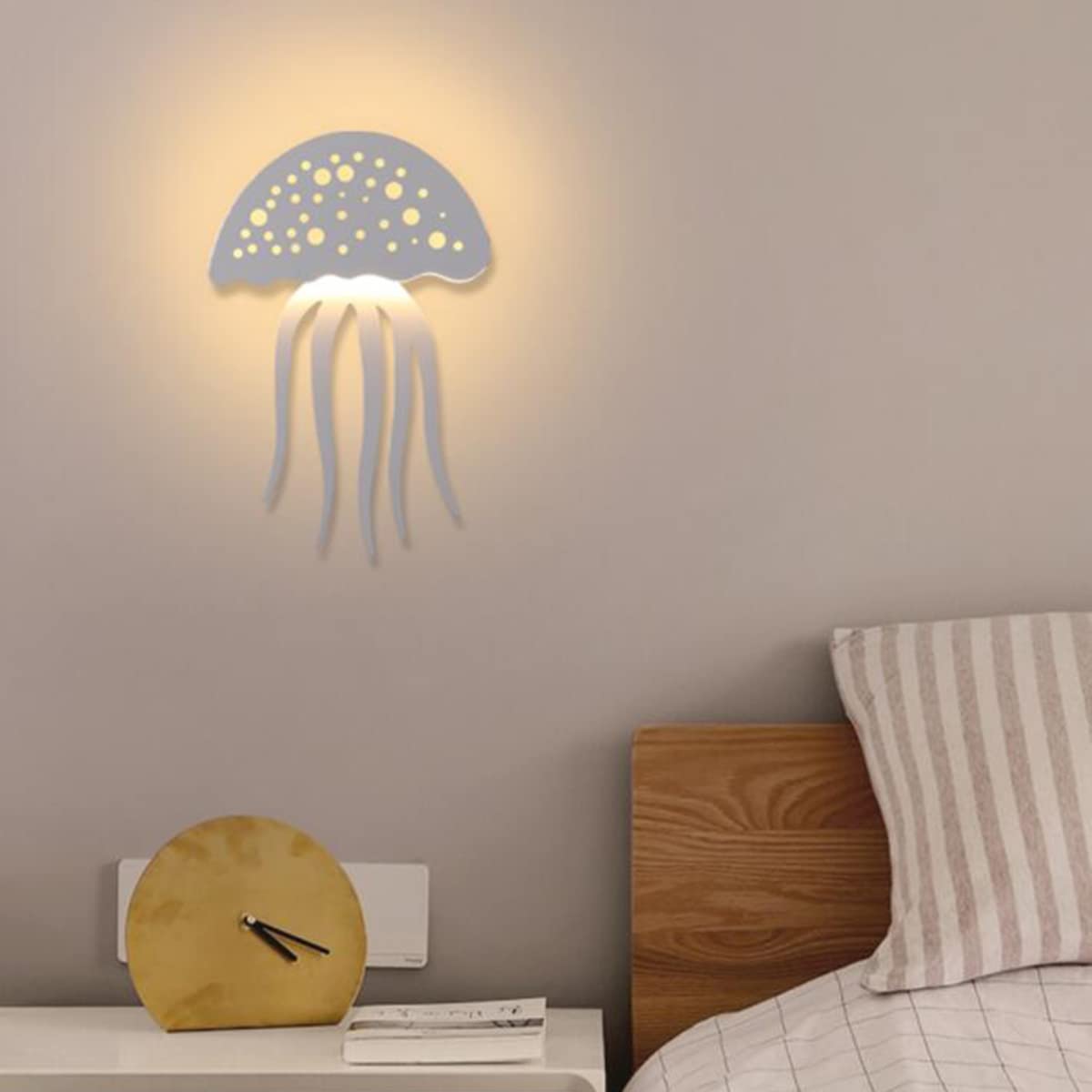 10W kinkiet kryty LED kinkiet pokój dziecięcy lampa meduzy dziecięca noc światło ścienne Cartoon oświetlenie ścienne chłopiec dziewczyna lampka nocna do sypialni ciepły biały 3000K biały