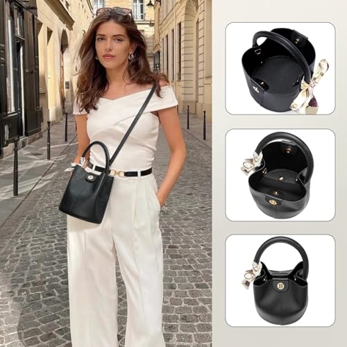 Image of BOSTANTEN Small Crossbody Bags for Women Vegan Leather Purse Bucket bag