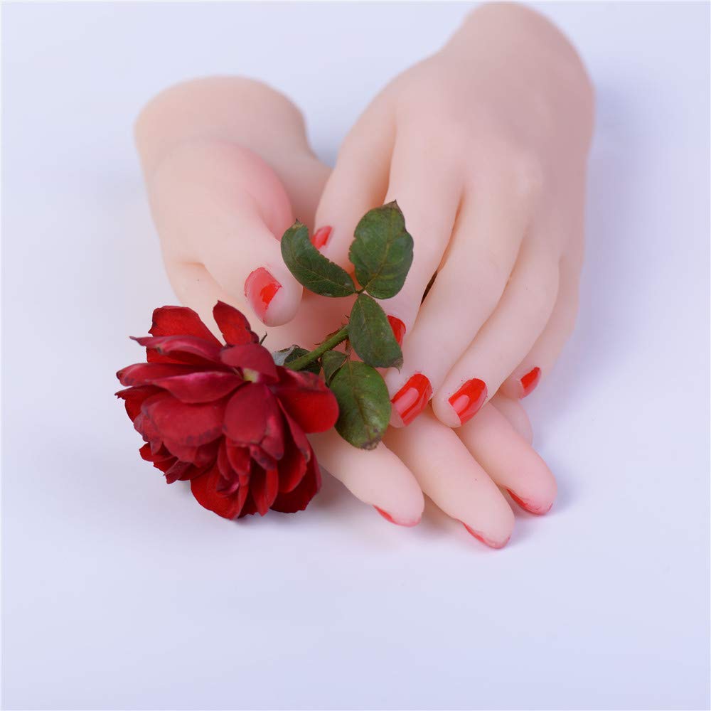 Modello di Mano in Silicone, Mani morbide Mani finte per Mani Femminili Modello Mannequin Gioielli Anello Guantobraccialebraccialetto Schizzo Nail Display