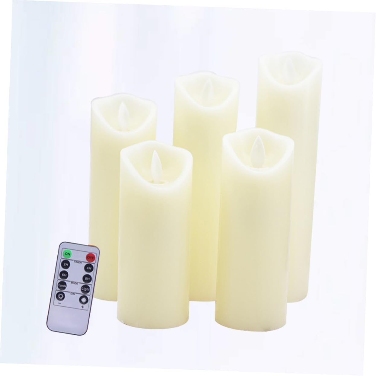 Veemoon 5pcs Creative Electric Candle Lamp Battery Operated Flameless Candles Decorative Home Decor Lamp for Wedding Party