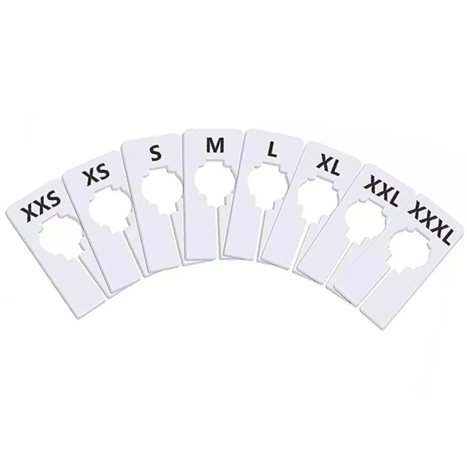 Zeahkri Hanger Dividers 30pcs Round Rectangular Clothes Size Dividers Clothing Rack Size Multifunctional Garment Tags Commercial for Sorting Clothes(Style 1)