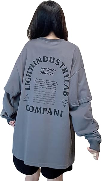 Amazon Zhongjue ジュージェン Tシャツ レディース ゆったり 韓国 漫画柄 ファッション 長袖 レイヤード系 ロンt 紫グレー ストリート系 クルーネック トップス 春 Tシャツ カットソー 通販 Amazon Zhongjue ジュージェン Tシャツ レディース ゆったり 韓国 漫画柄 ファッション 長袖 レイヤード系 ロンt 紫グレー ストリート系 クルーネック トップス 春 Tシャツ カットソー 通販