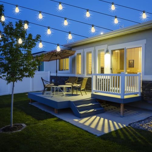 REEMEER 200FT Outdoor String Lights, Ultra Long Waterproof 60+2 Shatterproof Bulbs Led Outside Patio Lights for Porch Deck Garden Backyard Balcony Wedding Party Decor by REEMEER - Image 2