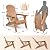 FUNBERRY Folding Adirondack Chairs Set of 4 with Adjustable Backrest, HDPE All Weather Fire Pit Chairs with Cup Holder