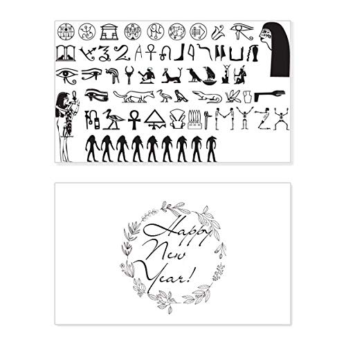 Tarjeta conmemorativa de Egipto con mensaje de bendición para Año Nuevo