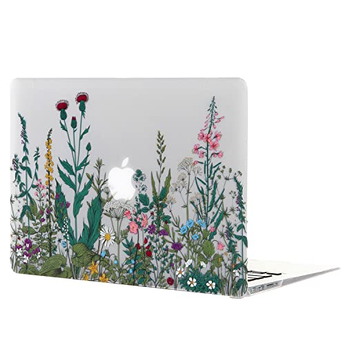 Image of MacBook Air 13 inch Case (2010-2017 Release), 3D Effect Matte Clear See Through Hard Case Cover Only Compatible MacBook Air 13.3 inch (Model: A1369 & A1466) - Garden Flowers