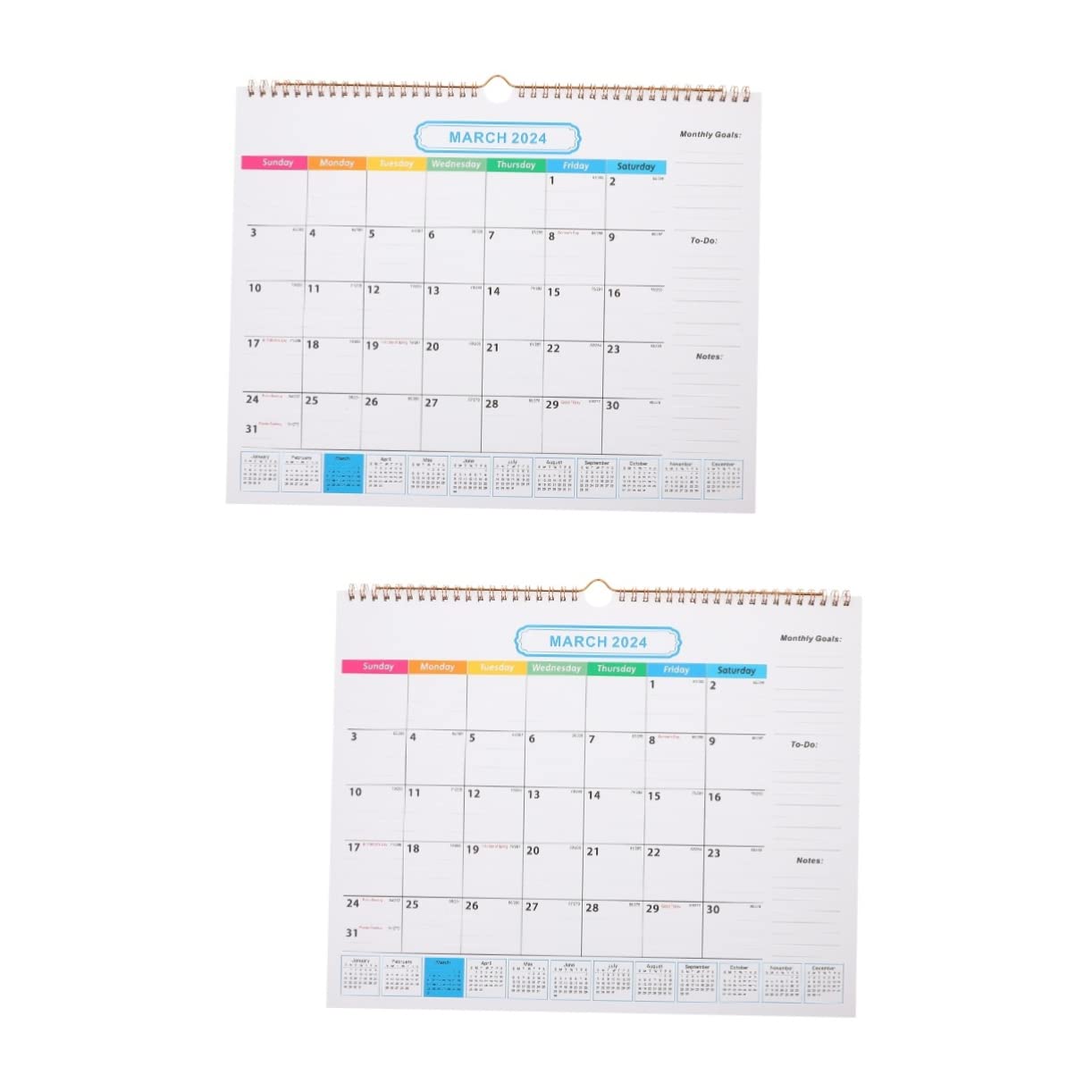 SEWACC 2stücke Wandkalender Monate Hängender Kalender Mit Handreißbaren Blättern Für Büro Schule Und Zuhause Organisieren Von Terminen Und Abwischbar Und Praktisch