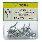  Hembrilla abierta zincada 14 x 25 mm 22 uds