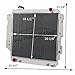 ColQuee CC2101 3 Row Aluminum Radiator Compitable for 1987-2006 Jeep Wrangler Rubicon/Sahara/SE/Sport/Unlimited/X/65th Anniversary Edition 6Cyl 4.0L (3 row radiator Shroud fan relay kit)