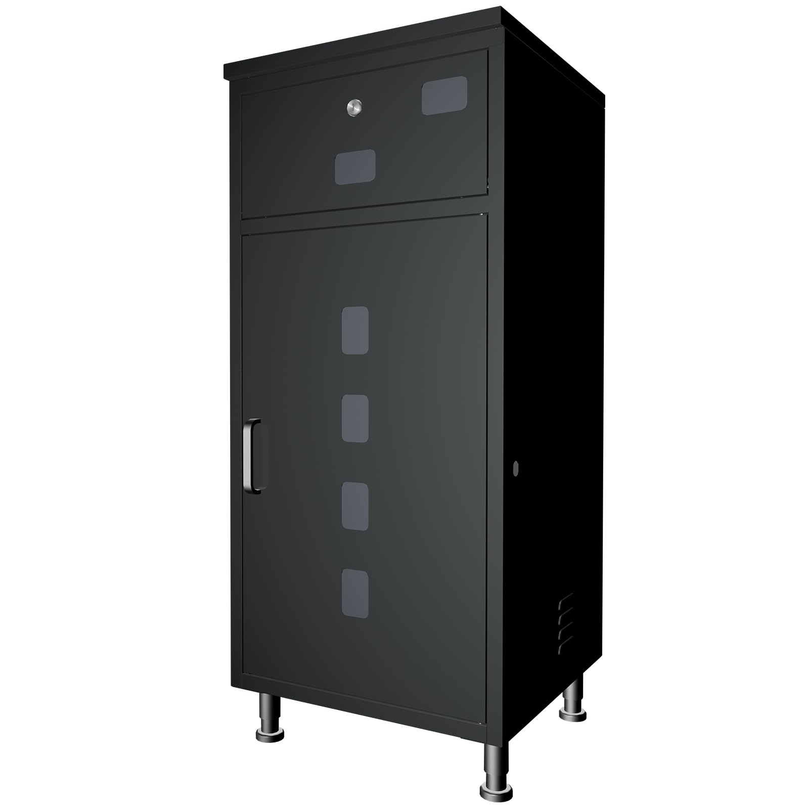 buzon para paquetes80x40x40cmPuede ser Bloqueado, Montaje en Pedestal, Estanco, Antirrobo，Buzones de Comunidad con buzón para Paquetes grandeNegro de carbón.