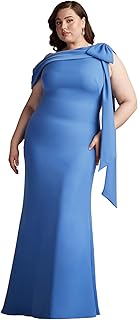 Cassia Bow-Shoulder Crepe Gown - Plus Size - Buy now