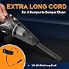 Car Vacuum Cleaner Portable, Handheld Vacuums w/ 3 Attachments, High Power, Small Vacuum Cleaner for Car with 16 Ft Cord & Bag #2