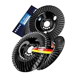 Holz Schleifscheibe 125mm [3 teiliges Set für Winkelschleifer] - Lackfräse - Holzfräser - Wurzelfräse - Diamant Schleifscheibe für Schleifen, Fräsen, Schnitzen