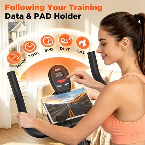 Image of RELIFE REBUILD YOUR LIFE Exercise Bike Stationary for Home Indoor,Cycling Bike with Silent Belt Drive for Home Cardio,Brake Pad Resistance with djustable & Comfort Seat /PAD Holder /LCD Monitor.