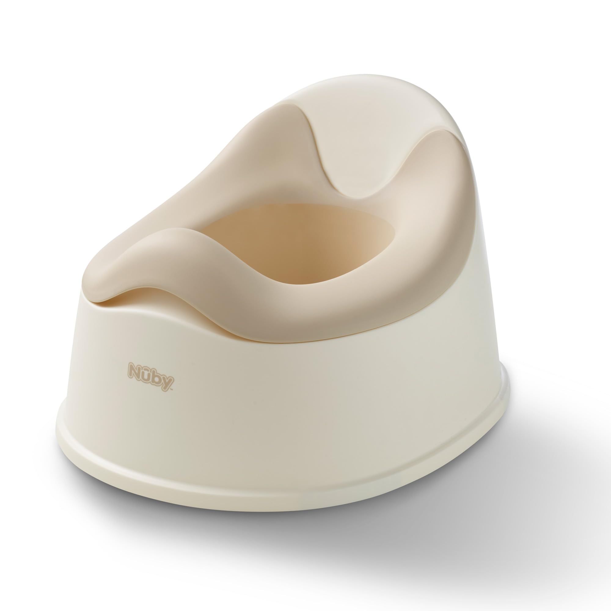 Nuby Easy Clean Potty Training Seat with Removable Bowl, 12M+, Beige