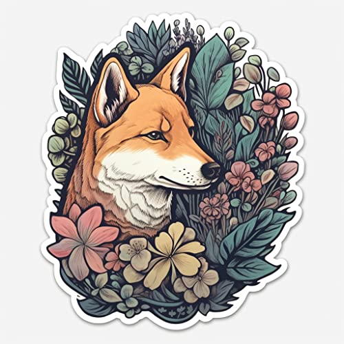 Image of Yoonek Graphics Shiba Inu Dog Vinyl Decal Sticker for Car, Laptop, Tumbler, More. #001624