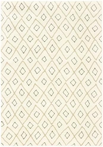 Oriental Weavers Carson Area Rug - 3943G - 6'7" x 9'2" - in Ivory/Sand - Vintage Bohemian Style, Stain Resistant, Family and Pet Friendly, Dining, Living Room Rug