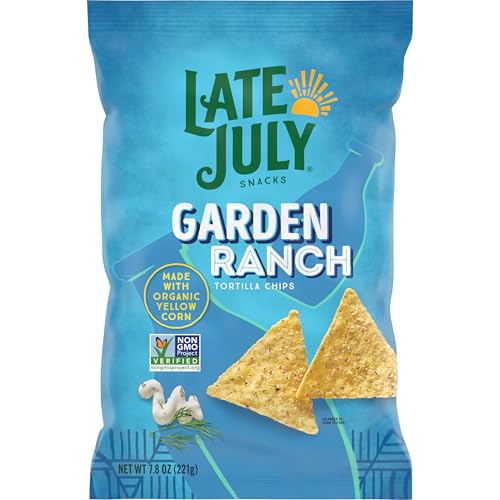 Late July Tortilla Chips, several flavors, 7.8oz