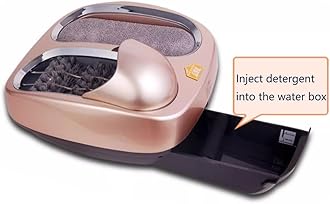 White,Wkantlaes Smart Boots Shoes Sole Water Brushing Machine, Fully Automatic Shoe Sole Cleaning Machine, Household Shoes Cleaning Equipment, Intelligent Automatic Induction Boot Shoe Cleaner