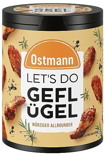 Ostmann Gewürze - Let's Do Geflügel | Gewürzsalz für Brathähnchen und Chicken Wings | Würziger Allrounder mit Cayennepfeffer und Rosmarin | 80 g in recyclebarer Metalldose