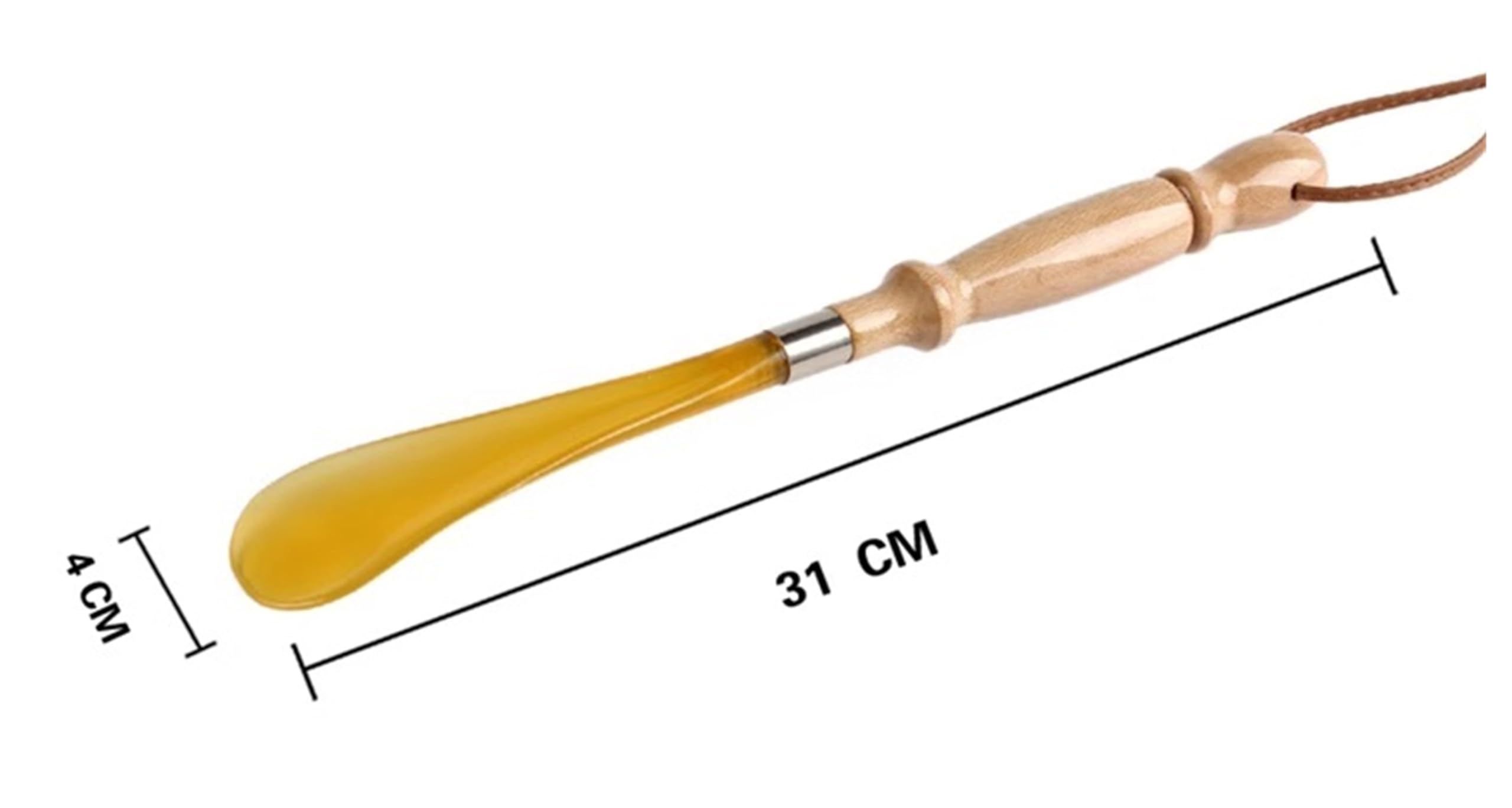 Cuernos para Zapatos Hechos de Mango de Madera Fino, Calzador Que se Puede Colgar, Cabeza de plástico, Zapatos Viejos sin Zapatos, Extractor de Longitud Derecha resbaladiza