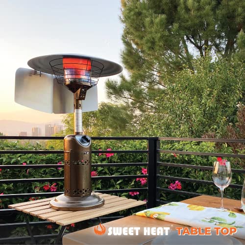 Sweet Heat Table Top - Foldable Heat Focusing Reflector - Universal-Fit For Small Patio Heaters - Light Weight, Aluminum, #TOP4