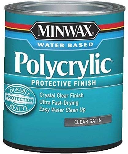 Minwax 63333444 Polycrylic Protective Finish Water Based,1 Quart, Satin - New