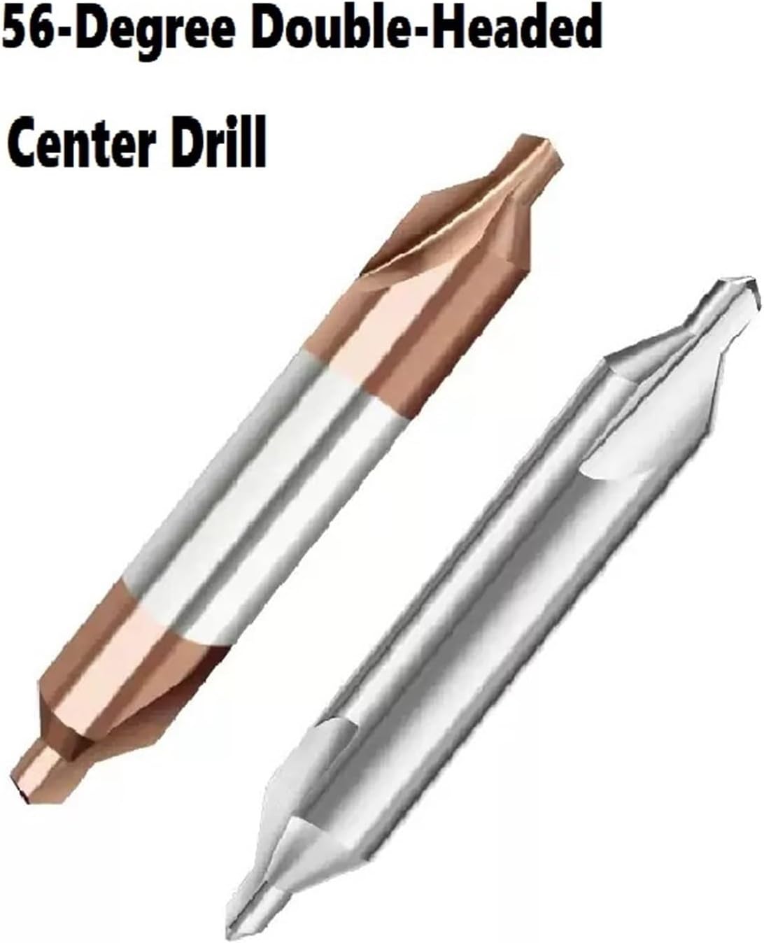 T Slot Milling Cutter Tungsten Steel Center Bit Centering Drill Fixed Point for Cemented Carbide Coated Double-Ended Extension Steel/Aluminum 1pc(D4.0x5x60xD10x60L,Steel)