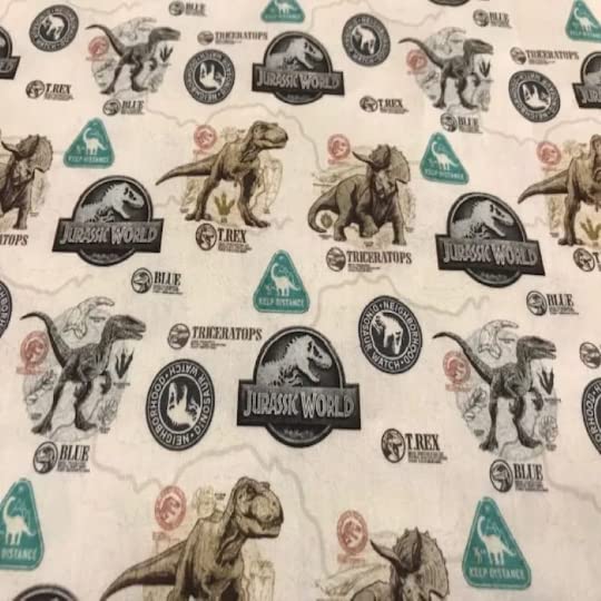 tela de JURASSIC PARK, telas de algodón, telas de dinosaurios, telas por metros, 1metro x 140 cms