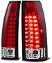VIPMOTOZ Premium LED Tail Light Lamp For 1988-1999 Chevy GMC C/K 1500 2500 3500 Pickup - Rosso Red Lens, Driver and Passenger Side
