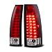 VIPMOTOZ Premium LED Tail Light Lamp For 1988-1999 Chevy GMC C/K 1500 2500 3500 Pickup - Rosso Red Lens, Driver and Passenger Side