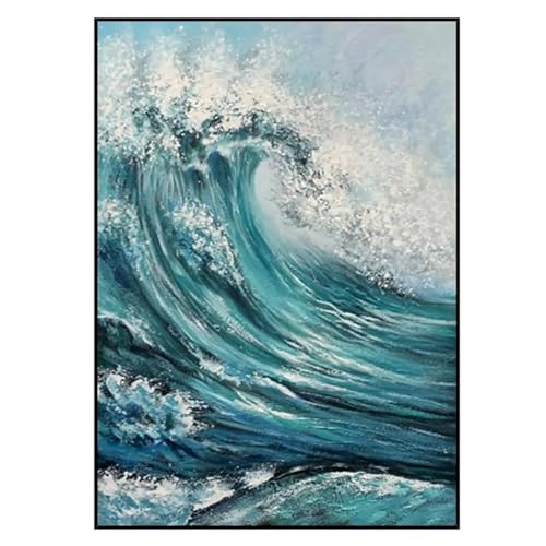 Peinture à l'huile vagues de la mer pour sublimer la décoration murale du salon ou de la chambre