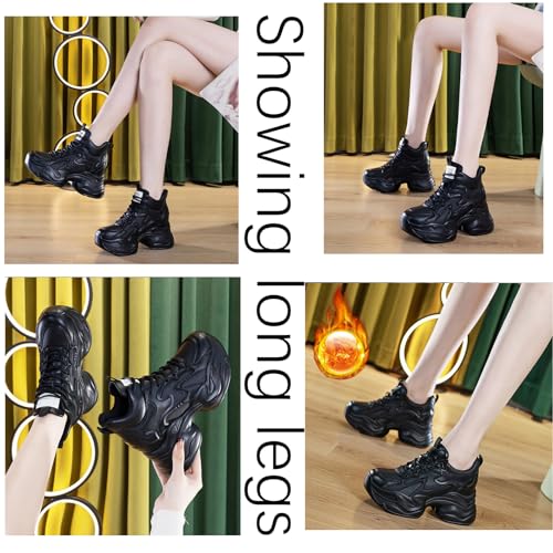 Women's Orthopedic Sneakers Stylish Walking Shoes,Fashion Lace Up Height Increasing Casual Chunky Shoes Comfortable Non Slip Platform Dad Shoes2