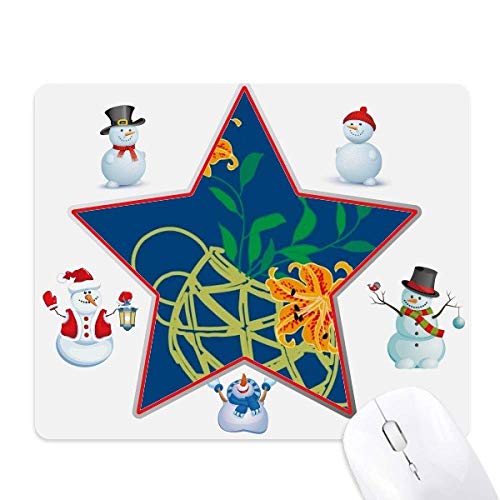 Tapis de souris Motif fleur apanaise de Noël bonhomme de neige tapis informatique