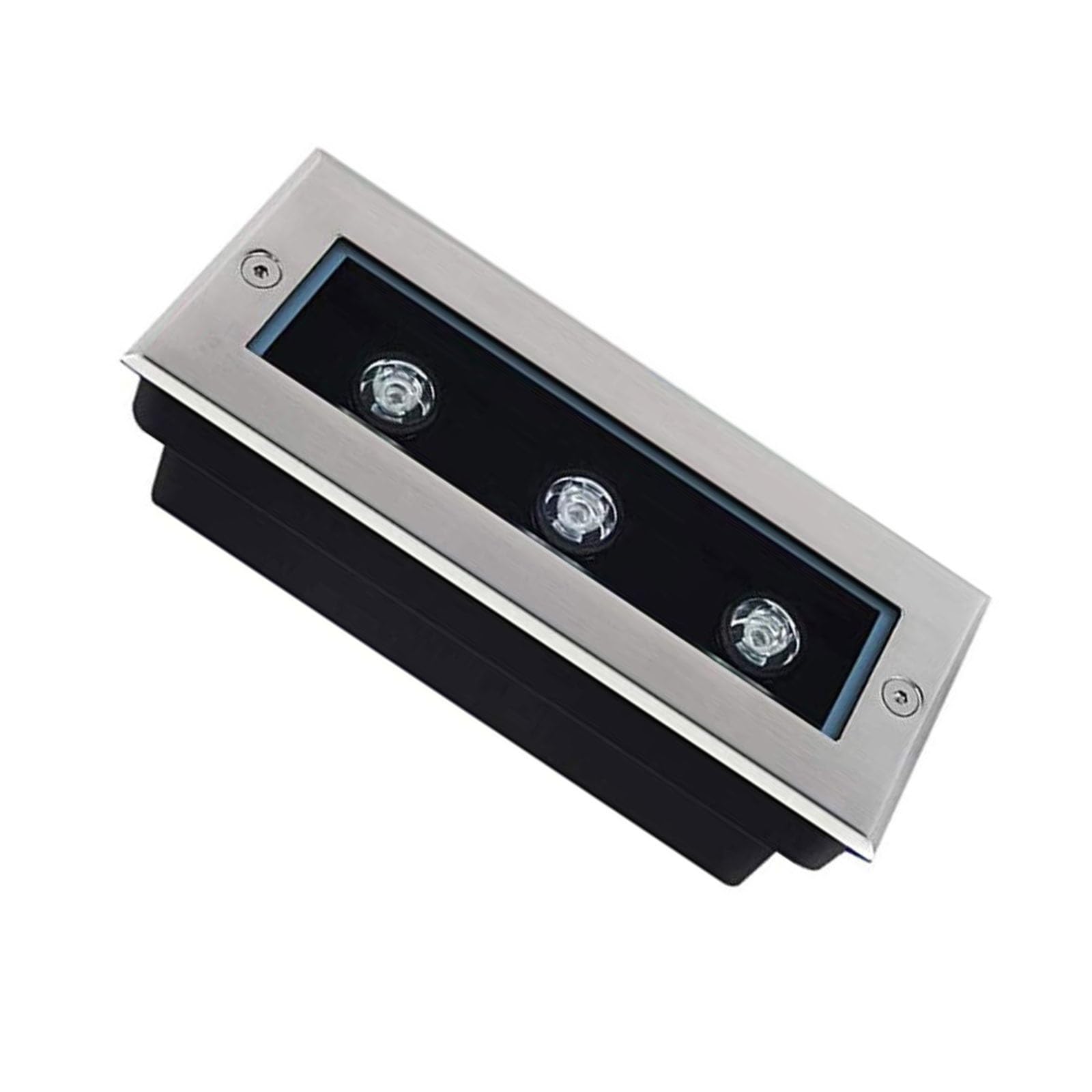 Faretto da incasso a LED for esterni - Luci paesaggistiche 85-265V, Lampada interrata rettangolare incorporata, Lampada da terra for prato incorporata, Luce sotterranea Impermeabile IP65(Warm White)