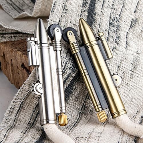 Vintage Trench Lighter, Rope Design, Windproof, Outdoor Camping Survival Gear (Bronze)