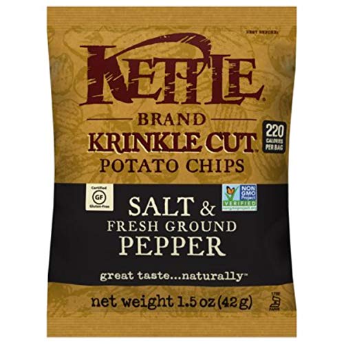 Image of Kettle Brand Potato Chips, Sea Salt, 2 Ounce Bags (Pack of 24)