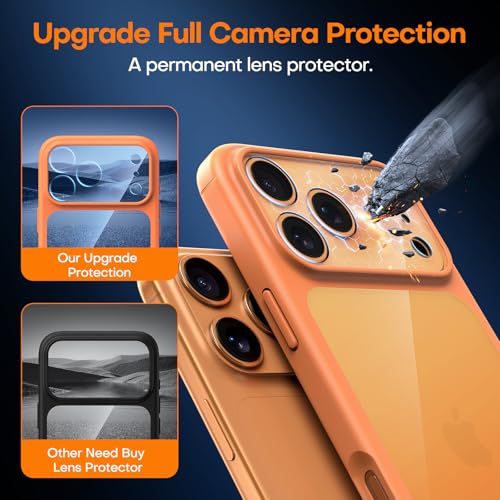 Image of TAURI for iPhone 17 Pro Case, with Screen Protector, Orang