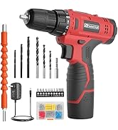 FADAKWALT Cordless Drill Set,12V Power Drill Set with Battery and Charger, compact Driver/Drill B...