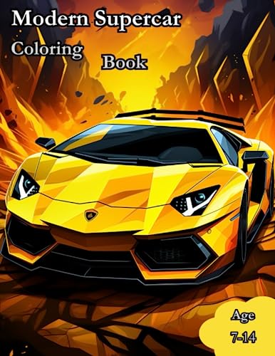 Modern Supercar Colouring Book: Awesome Modern Supercar colouring book for Kids age 7-14 image 2