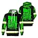 HiVis Custom Reflective Hoodie Hi Vis Green Camo Neon Gun US Flag Customize Name High Visibility Hoodie For Men Reflective Hoodie Construction Workwear For Workers, Truckers, Operators, Patriotic-L